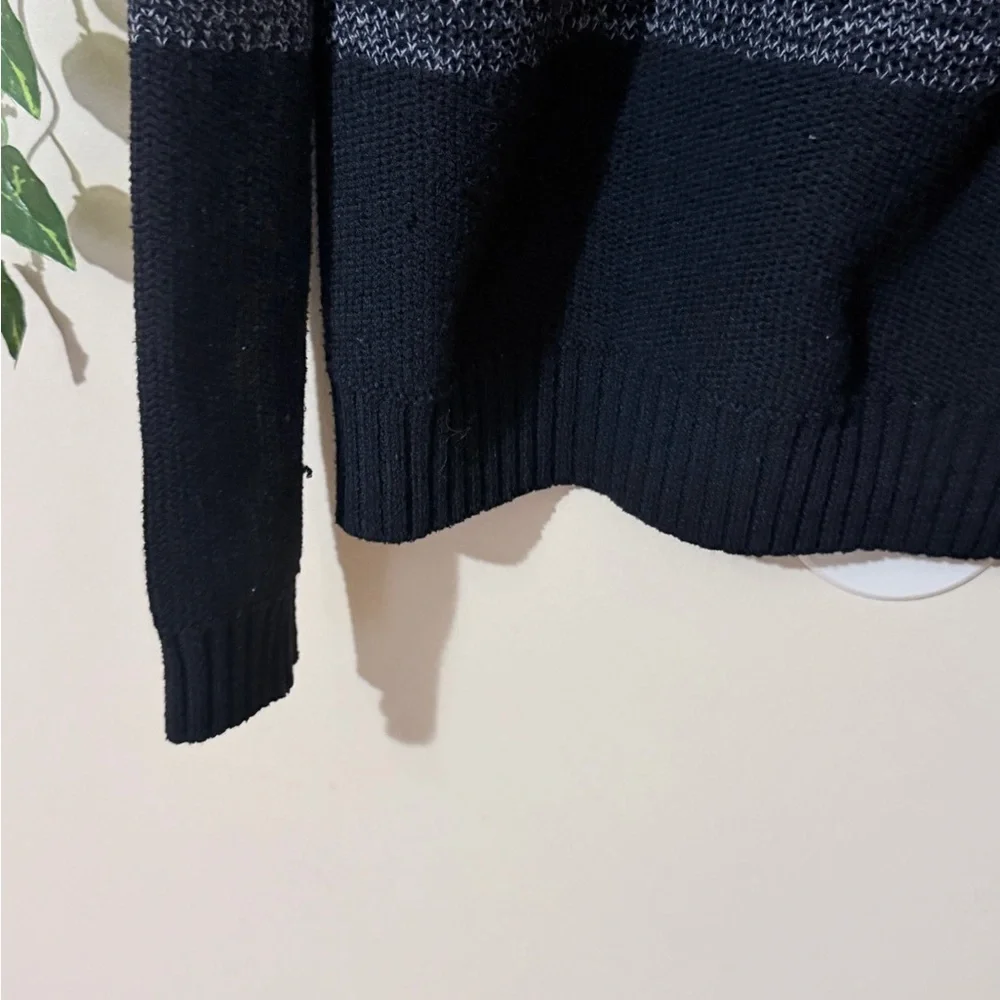 Men's Ombre Crewneck Sweater - Gray/Black 100% cotton Size L